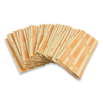CONTROLTEK® Flat Tubular Coin Wrap, Quarters, $10.00, Orange, 1,000-box freeshipping - TVN Wholesale